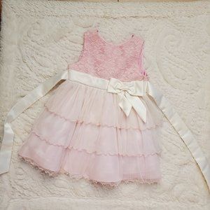 DRESS- RARE EDITIONS 18 MTH DRESS- PINK